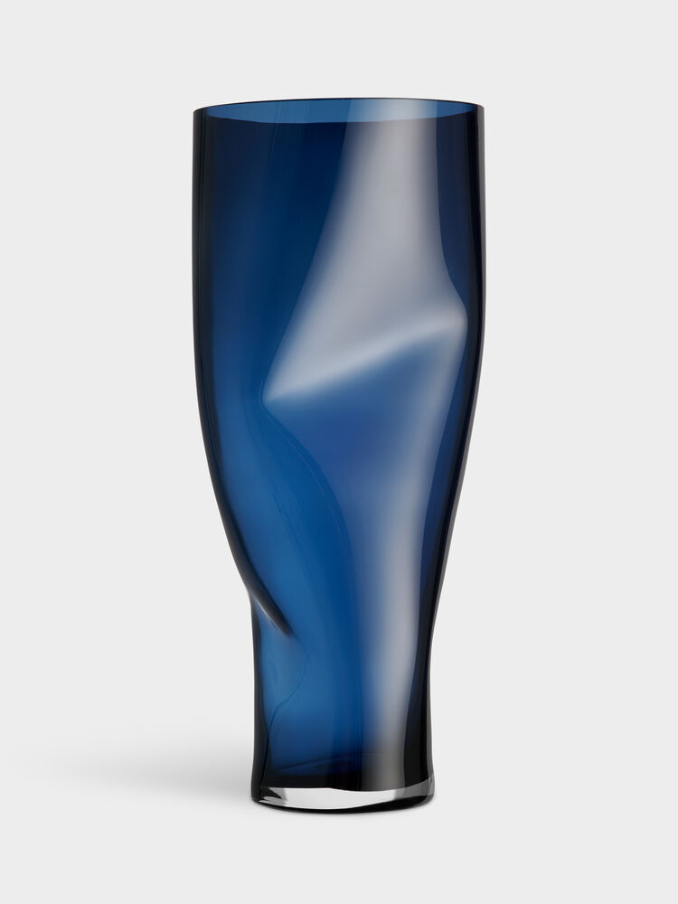 ORREFORS Squeeze vase blå 50cm